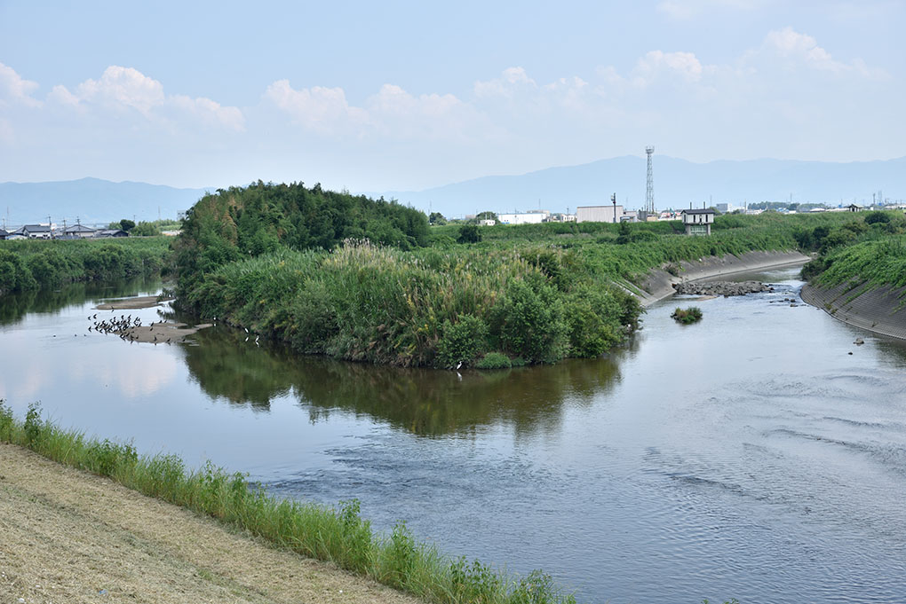 大和川と曽我川の合流点